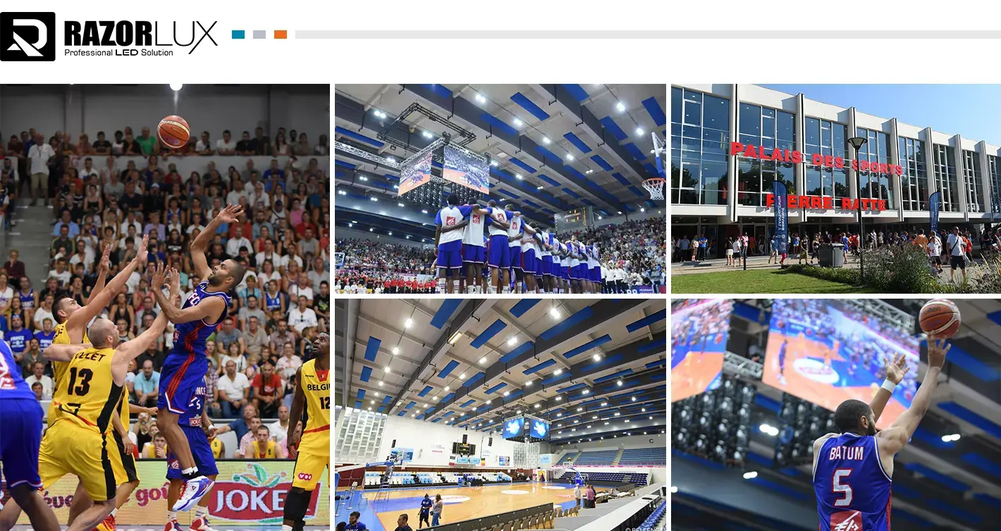 Basketball Courts: Conveys steady brightness for indoor and open air court applications