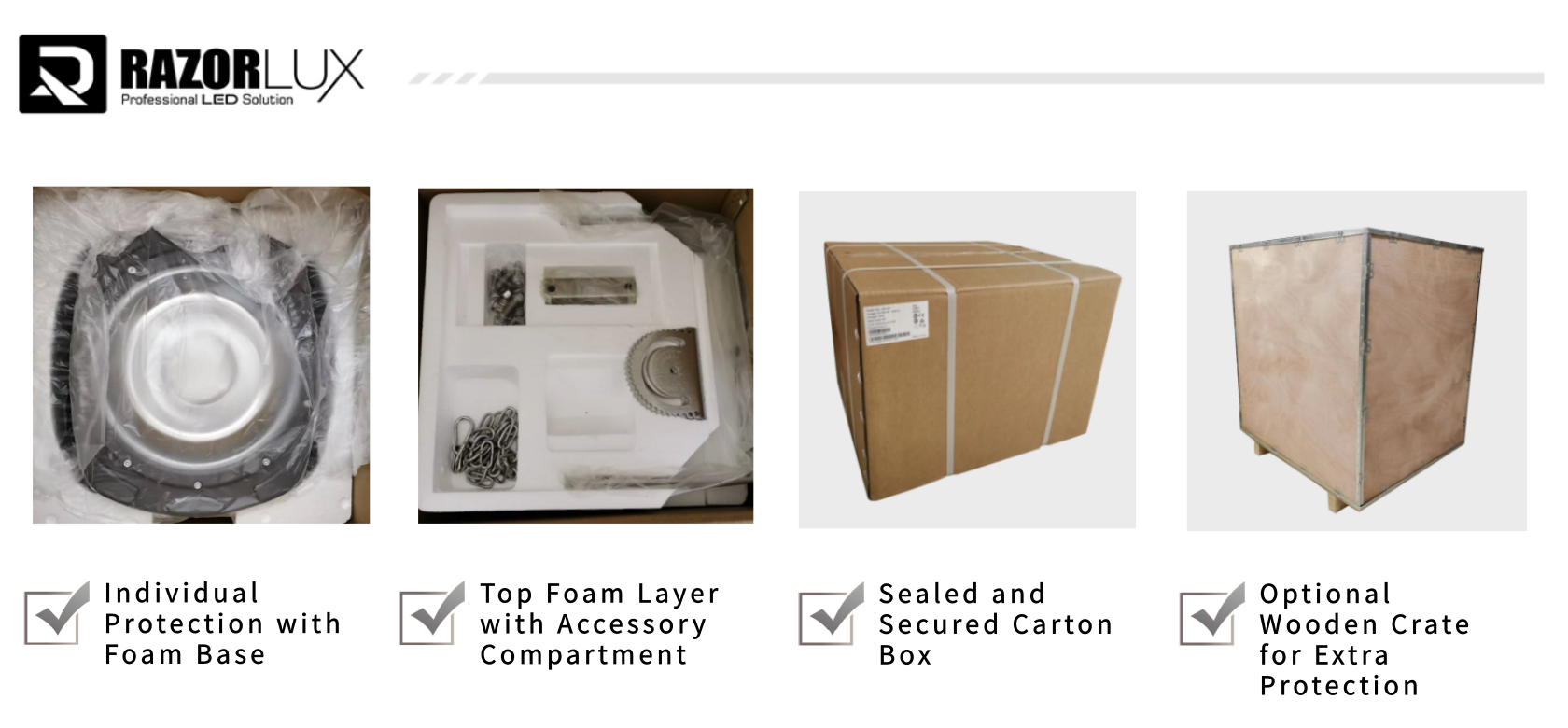 led boat deck flood light packing details