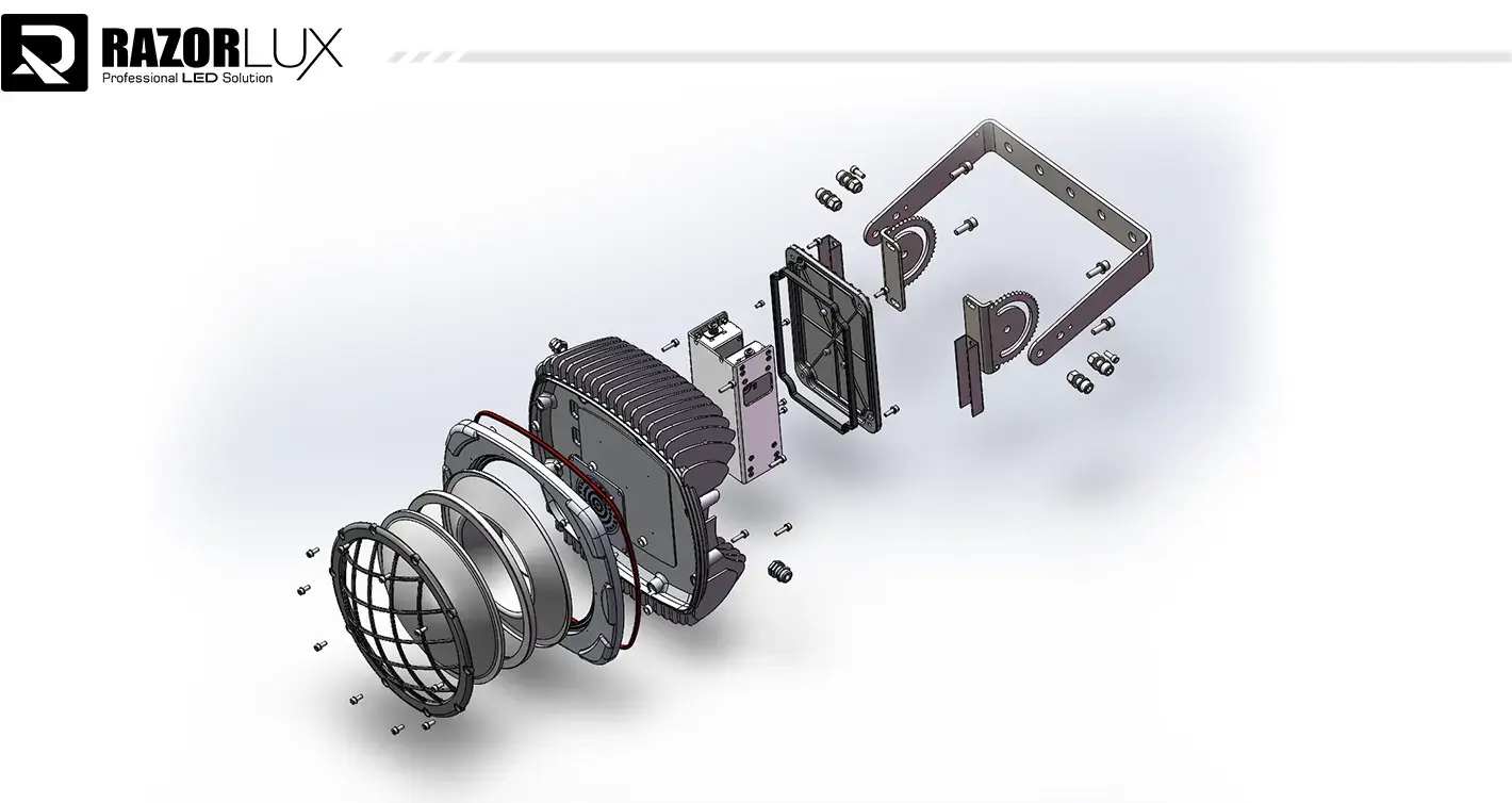 structrual components of low mast flood light structrual components of low mast flood light
