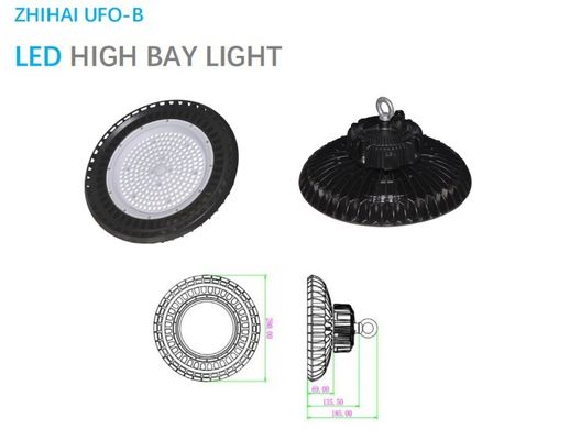 60C High Bay Warehouse Lighting 100W 12000LM Round Led High Bay